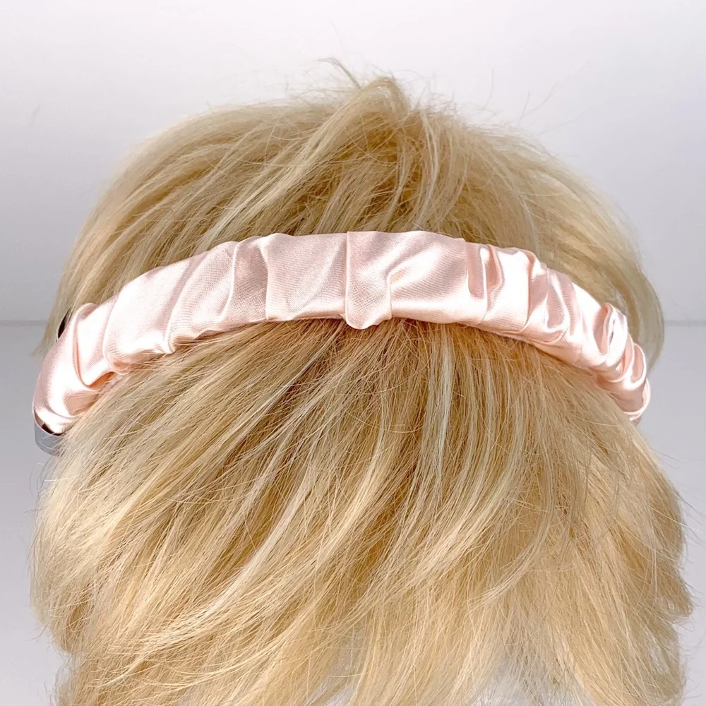Pink satin headband women’s 2009 Target band covered in blush pink fabric